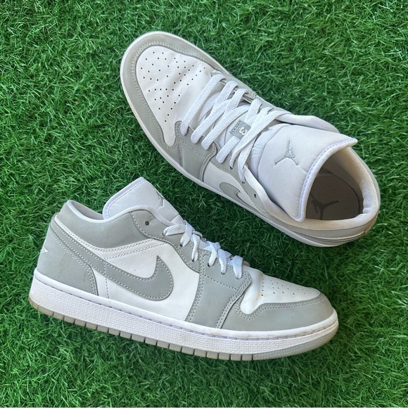 Nike Air Jordan Low White Wolf Grey Aluminum - Picture 6 of 14